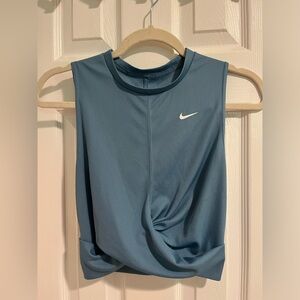 blue nike athletic tank top size small